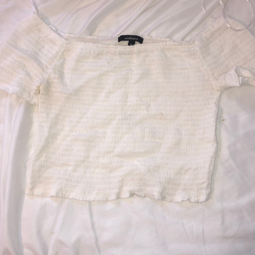 White off the shoulder top